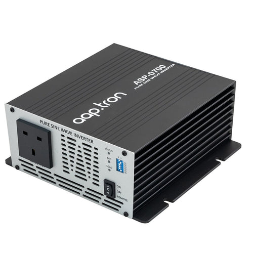 12V 700W Pure Sine Wave Inverter UK Socket (Image for illustration purposes only.)